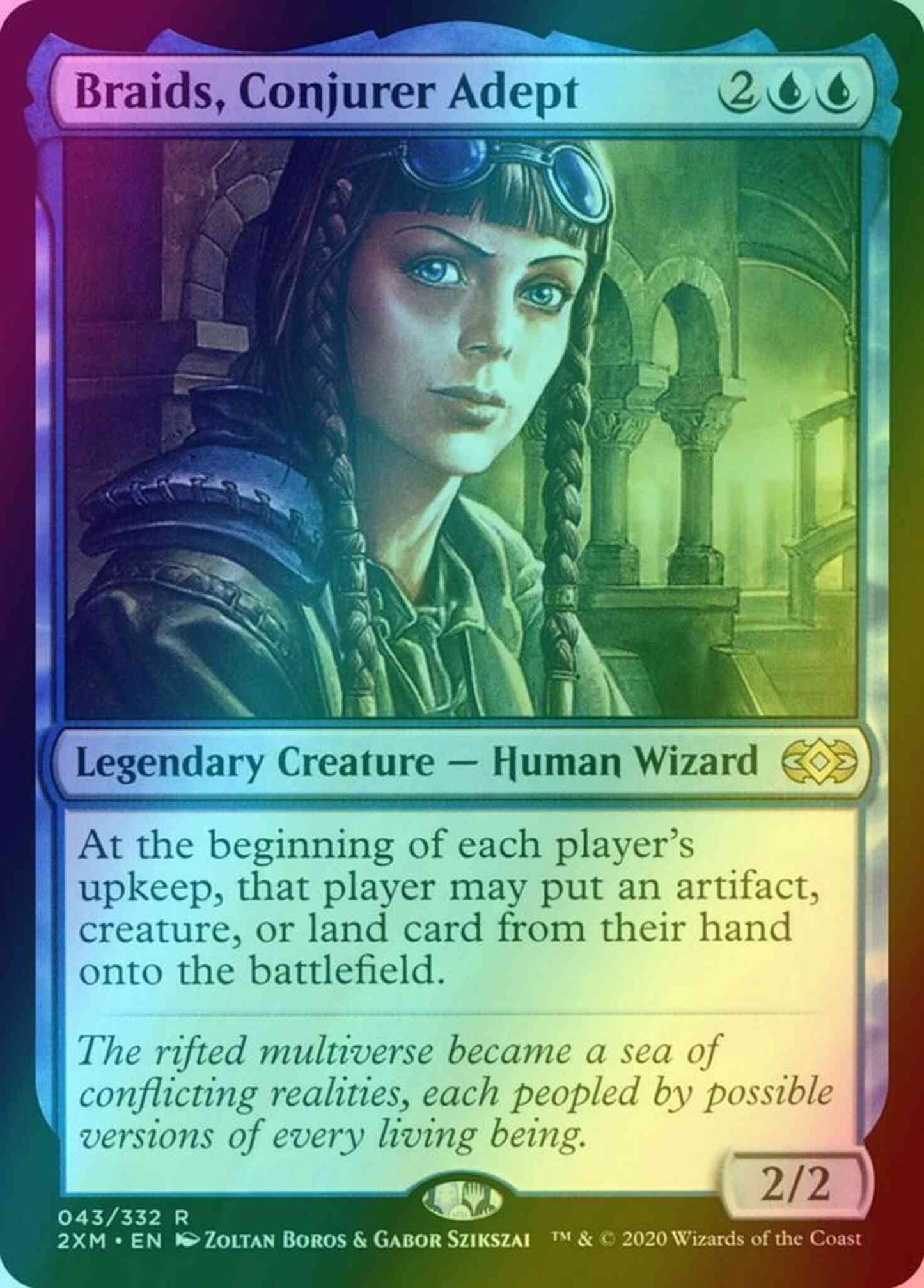 Braids, Conjurer Adept [43] [Double Masters] [Foil]