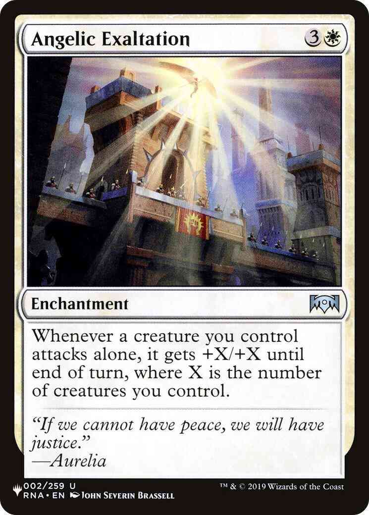 Angelic Exaltation [RNA-2] [The List] [Non-Foil]