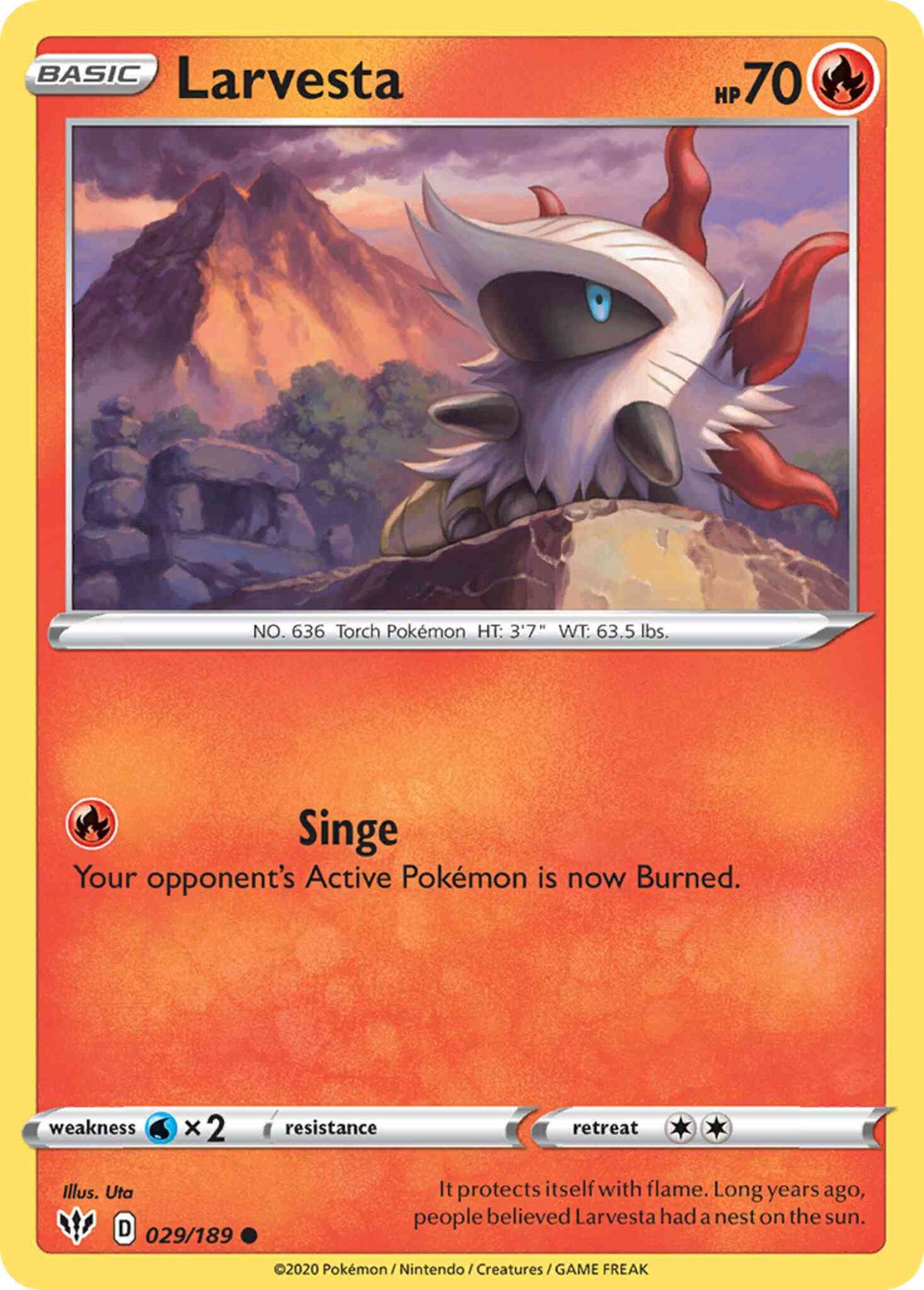 Larvesta - 029/189 - Common [swsh3-029] [Non-Holo]