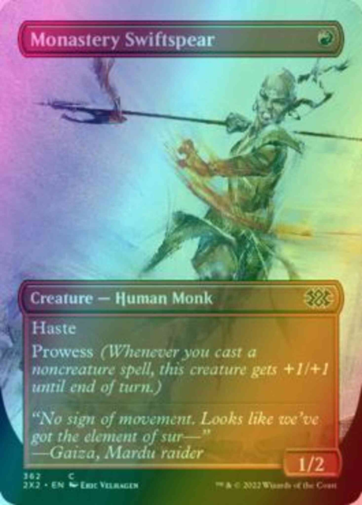 Monastery Swiftspear [362] [Borderless] [Double Masters 2022] [Foil]
