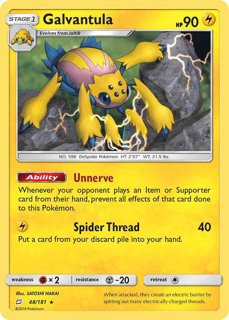 Galvantula - 48/181 - Rare [sm9-48] [Reverse Holo]