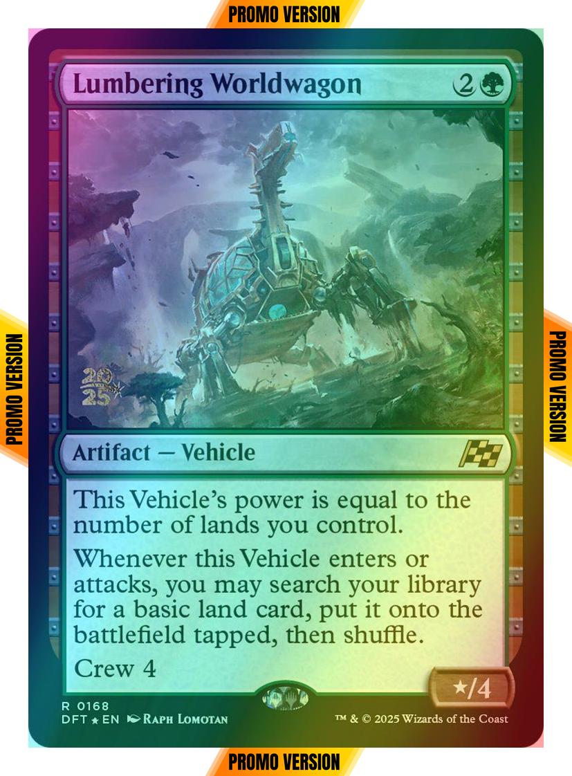 Lumbering Worldwagon [168s] [Prerelease] [Aetherdrift: Promos] [Foil]