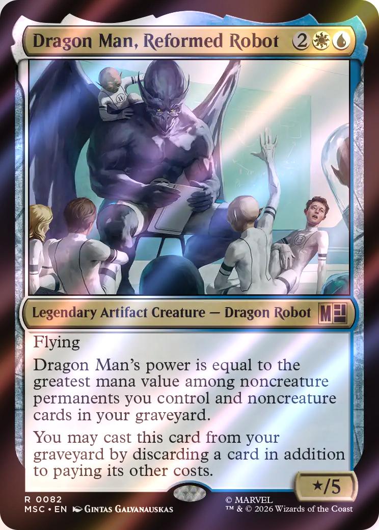 Dragon Man, Reformed Robot [82] [Marvel Super Heroes: Commander] [Surge Foil]