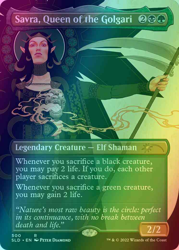 Savra, Queen of the Golgari [0500] [Borderless] [Rule the Room] [Secret Lair Drop] [Foil]