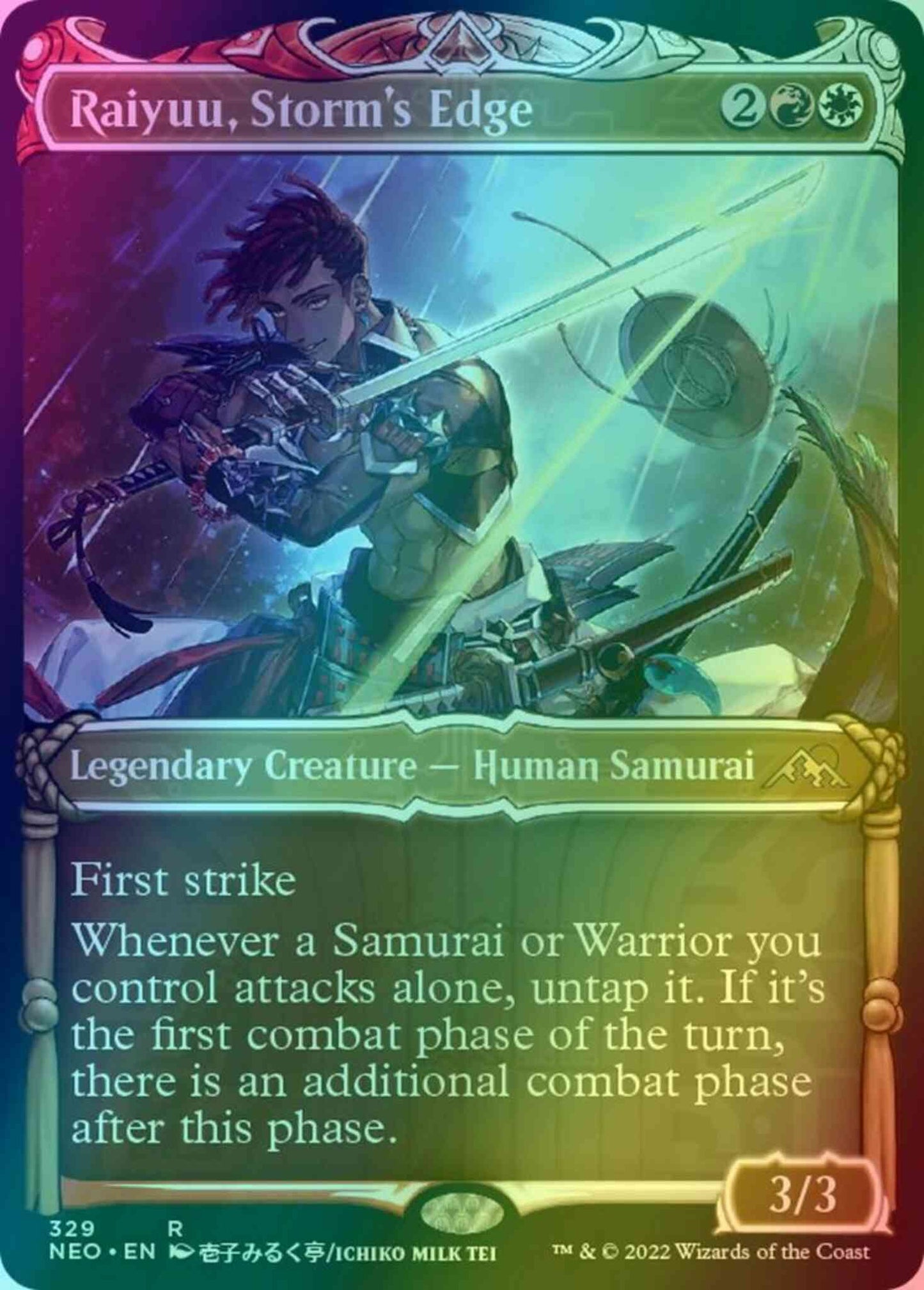 Raiyuu, Storm's Edge [329] [Samurai Showcase] [Kamigawa: Neon Dynasty] [Foil]
