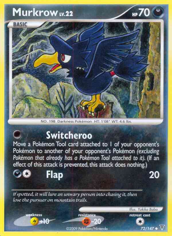 Murkrow - 72/147 - Uncommon [pl3-72] [Non-Holo]