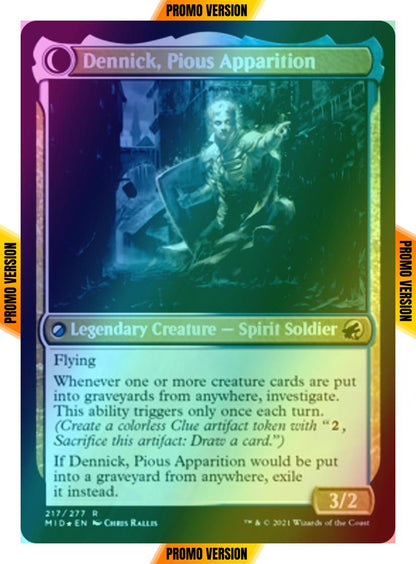 Dennick, Pious Apprentice // Dennick, Pious Apparition [Prerelease] [217s] [Innistrad: Midnight Hunt Promos] [Foil]