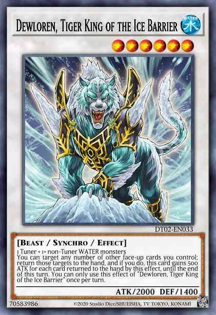 Dewloren, Tiger King of the Ice Barrier - DT02-EN033 - Duel Terminal Ultra Parallel Rare - Duel Terminal