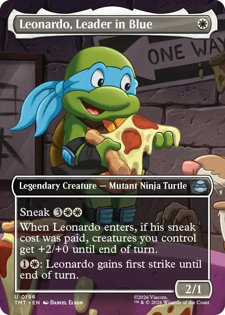 Leonardo, Leader in Blue [196] [Borderless] [Scene] [Teenage Mutant Ninja Turtles] [Non-Foil]