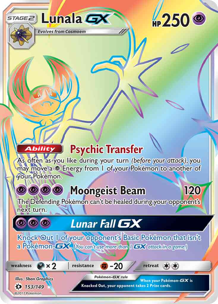 Lunala-GX - 153/149 - Rare Secret [sm1-153] [Secret]