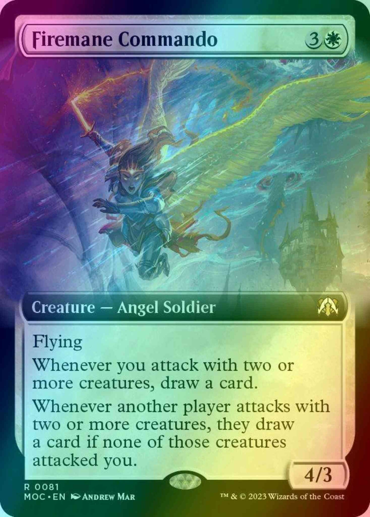 Firemane Commando [81] [Extended Art] [March of the Machine: Commander] [Foil]