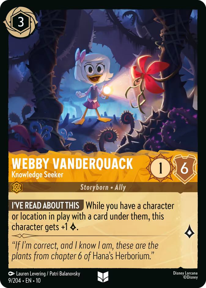 Webby Vanderquack - Knowledge Seeker - 9/204 [Whispers in the Well] [Non-Foil]