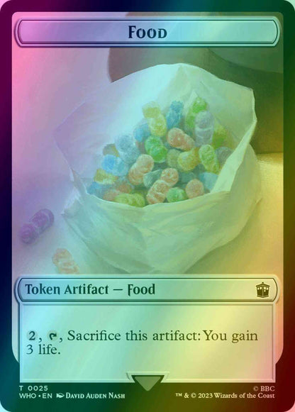Food Token (25) // Warrior Token (09) [Universes Beyond: Doctor Who: Tokens] [Foil]