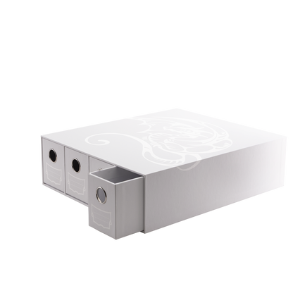 Dragon Shield Fortress Card Drawers - Horizontal 4 Row - 2480+ - White