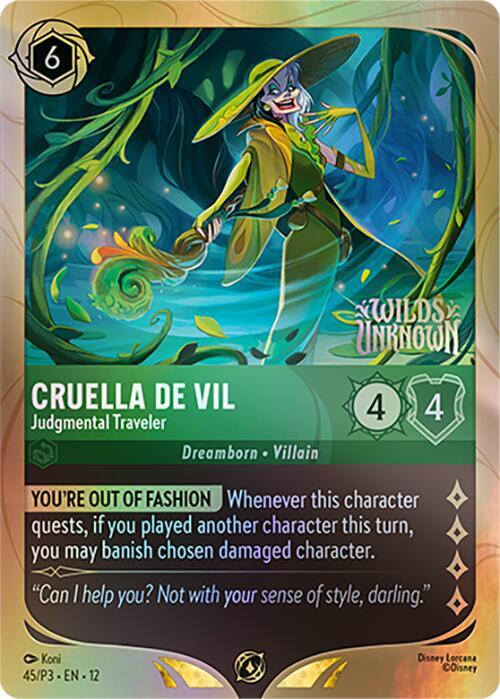 Cruella De Vil - Judgmental Traveler - 45/P3 [Disney Lorcana Promo Cards] [Holofoil]