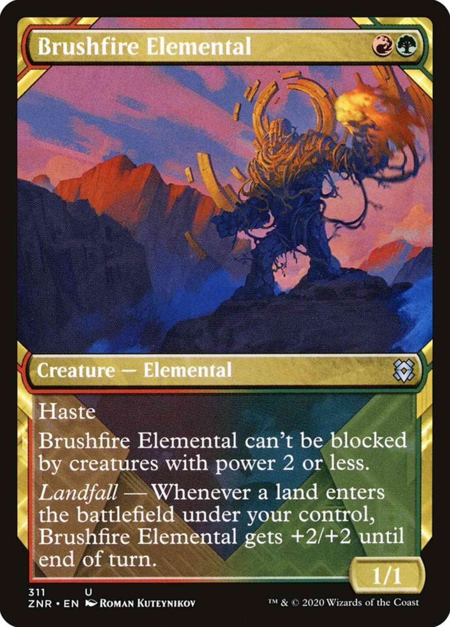 Brushfire Elemental [311] [Showcase] [Zendikar Rising] [Non-Foil]