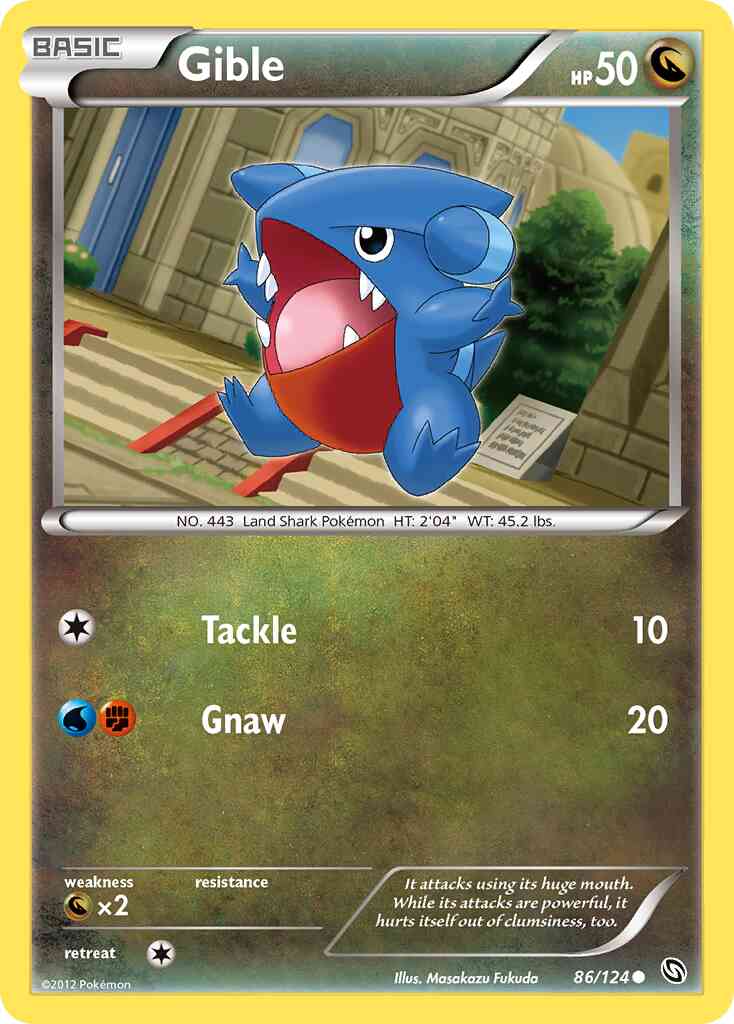 Gible - 86/124 - Common [bw6-86] [Non-Holo]