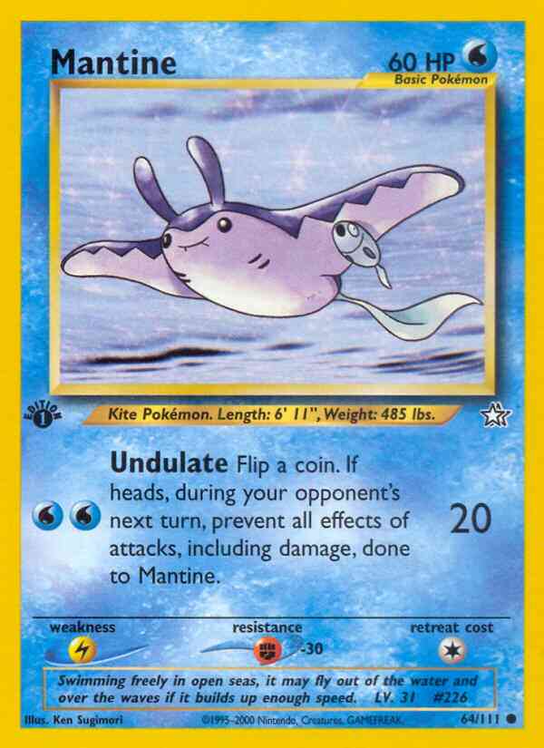 Mantine - 64/111 - Common - 1st Edition [neo1-64] [Non-Holo]