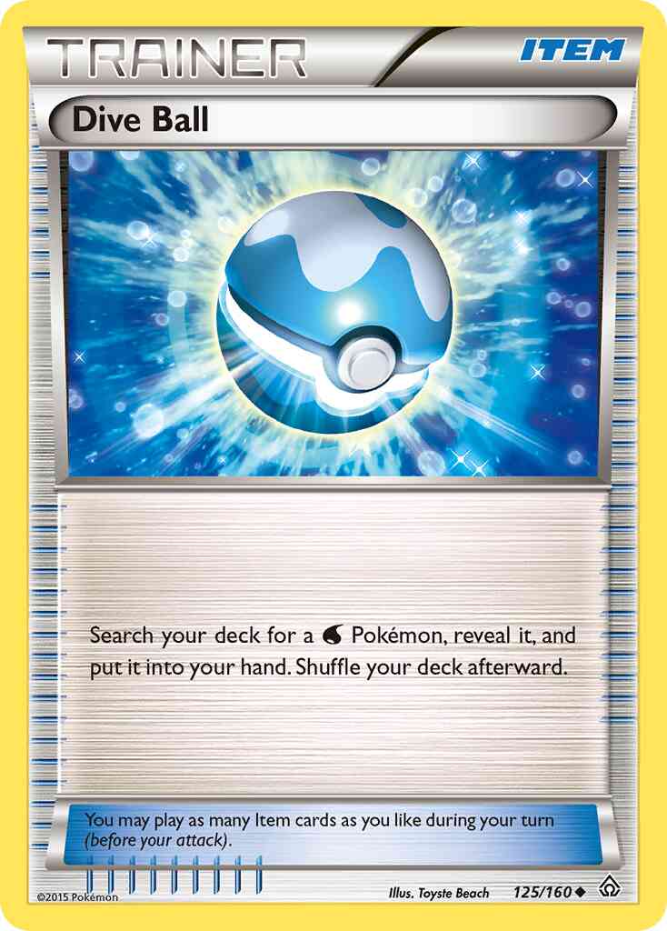 Dive Ball - 125/160 - Uncommon [xy5-125] [Reverse Holo]