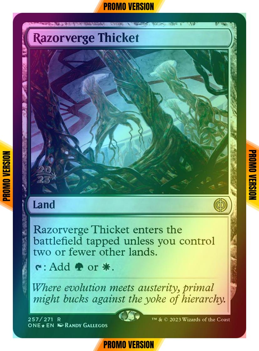 Razorverge Thicket [257s] [Prerelease] [Phyrexia: All Will Be One: Promos] [Foil]