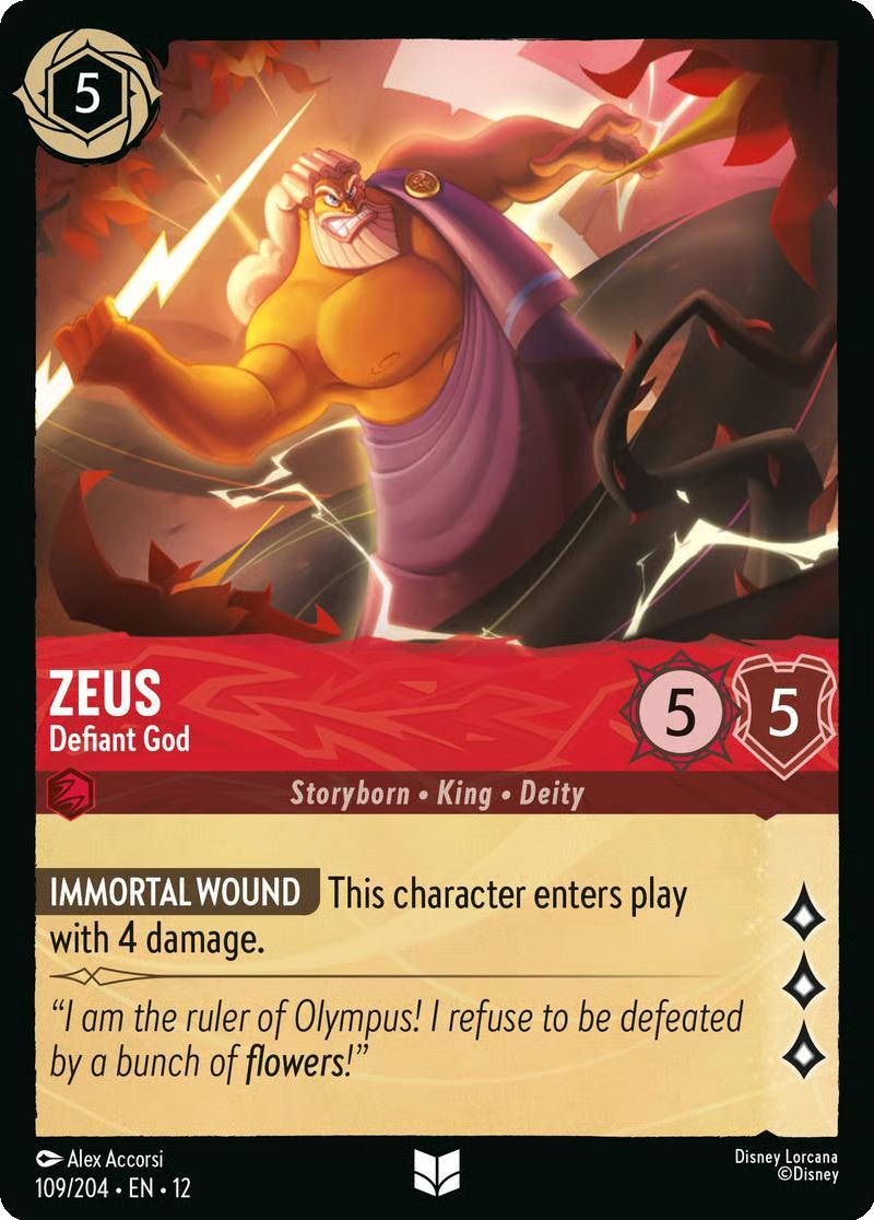 Zeus - Defiant God - 109/204 [Wilds Unknown] [Non-Foil]