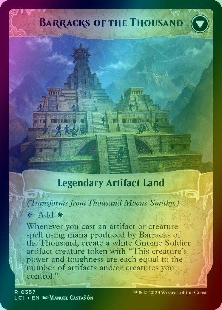 Thousand Moons Smithy // Barracks of the Thousand [357] [Extended Art] [The Lost Caverns of Ixalan] [Foil]