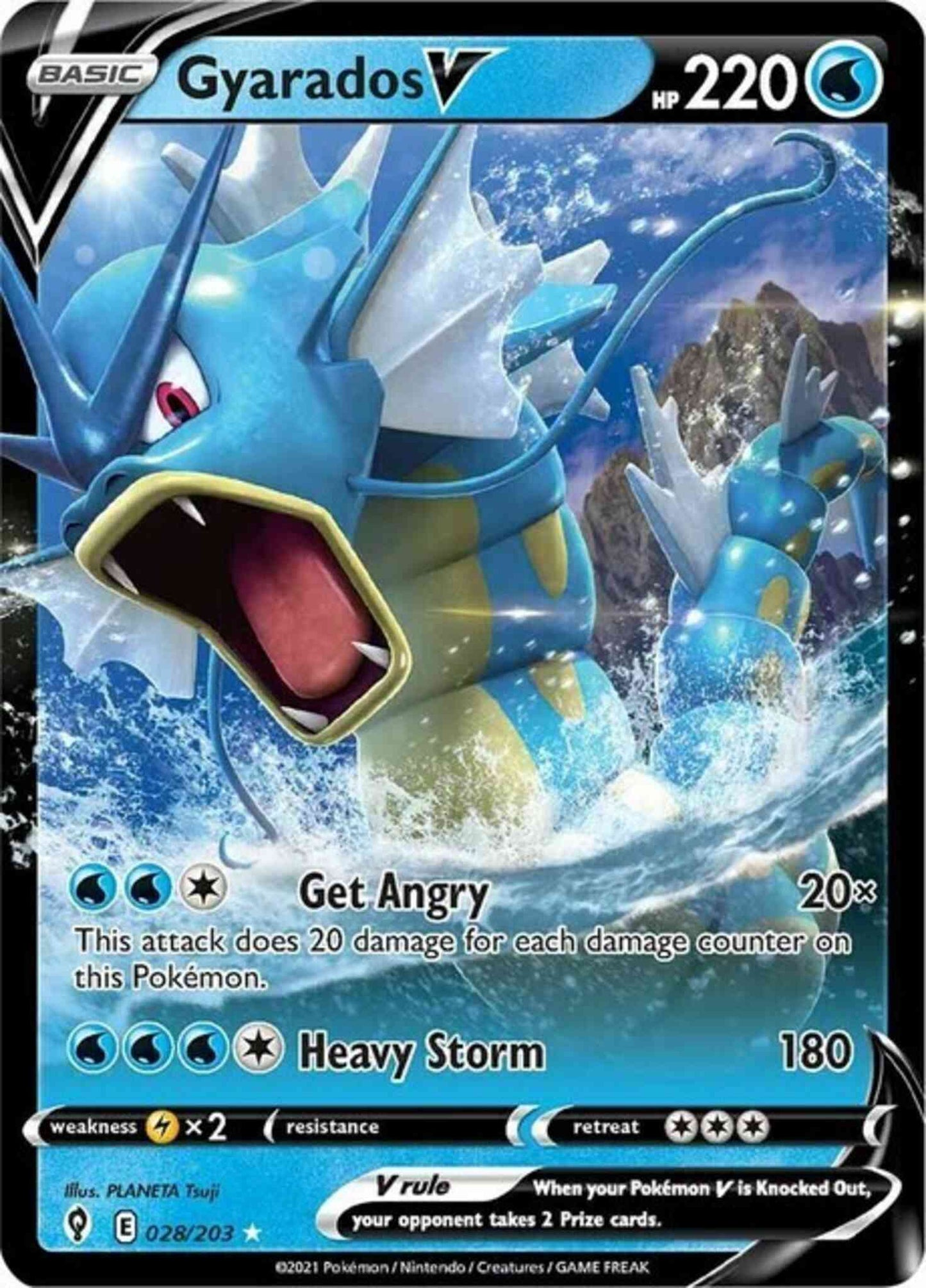 Gyarados V - 028/203 - Rare Holo V [swsh7-028] [Ultra]