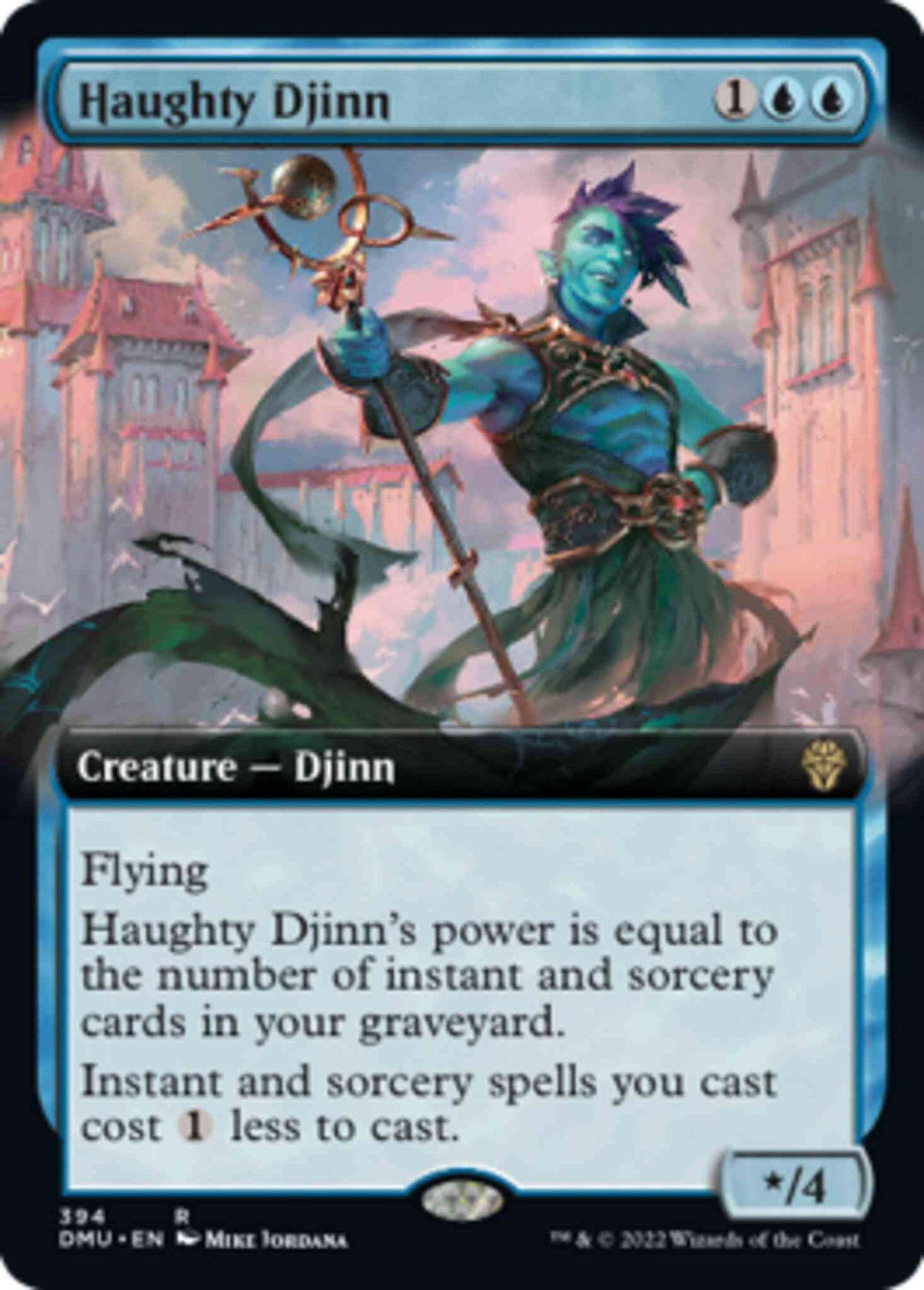 Haughty Djinn [394] [Extended Art] [Dominaria United] [Non-Foil]