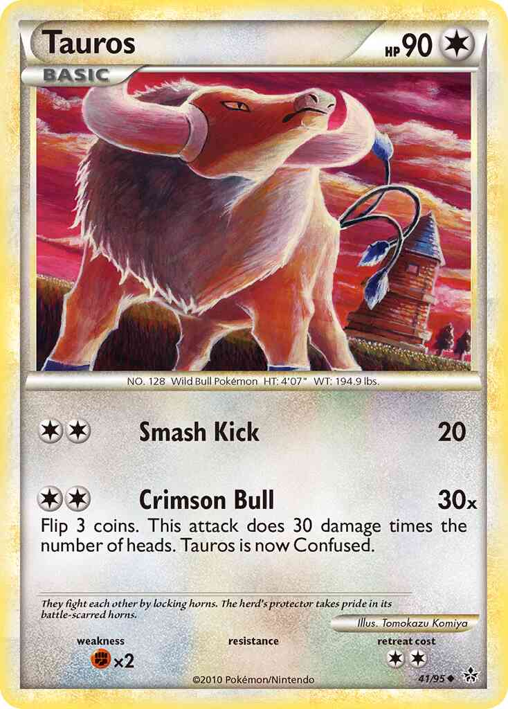 Tauros - 41/95 - Uncommon [hgss2-41] [Non-Holo]