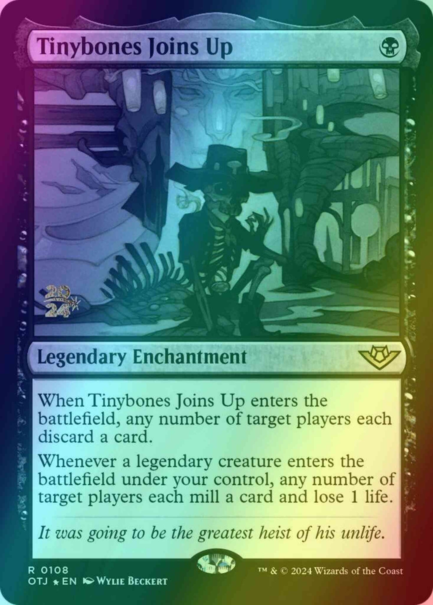 Tinybones Joins Up [108s] [Prerelease] [Outlaws of Thunder Junction: Promos] [Foil]