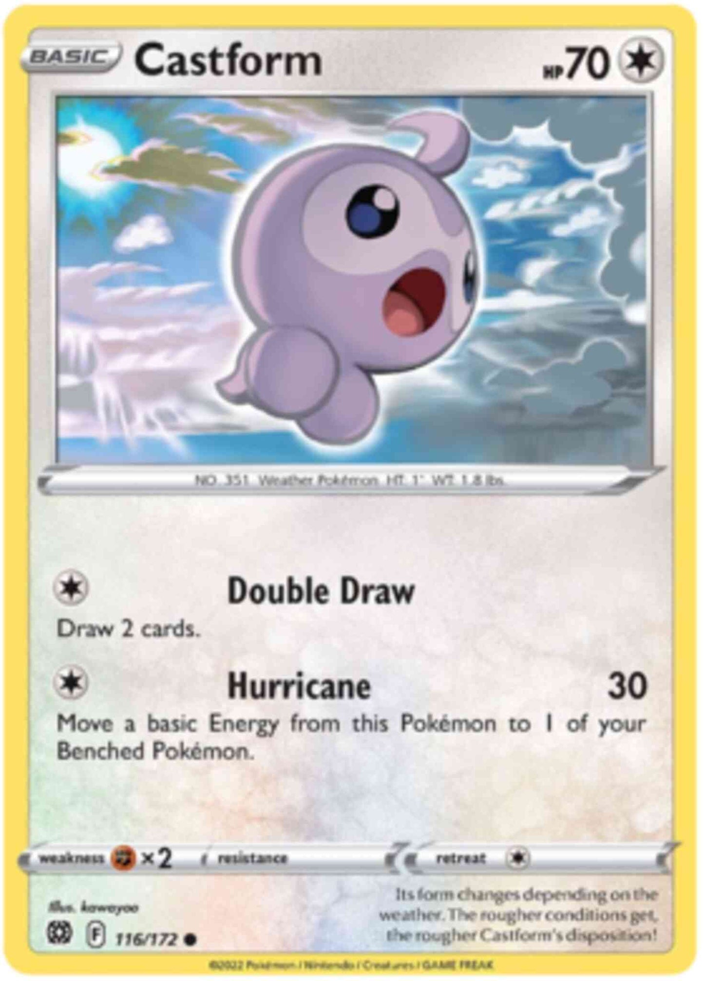 Castform - 116/172 - Common [swsh9-116] [Non-Holo]