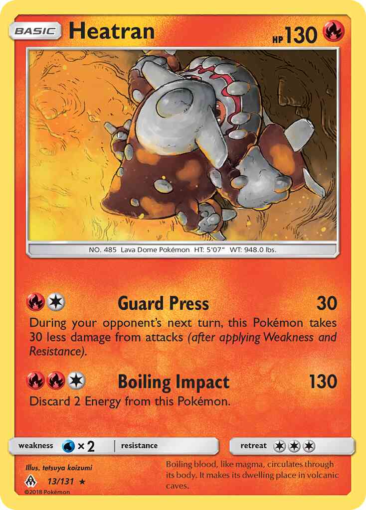 Heatran - 13/131 - Rare [sm6-13] [Reverse Holo]