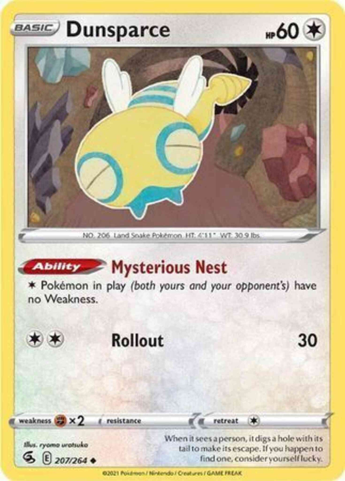 Dunsparce - 207/264 - Uncommon [SWSH8-207] [Non-Holo]