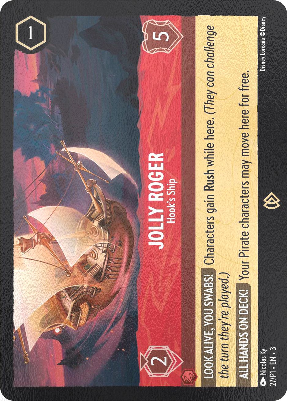 Jolly Roger - Hook's Ship - 27/P1 [Disney Lorcana Promo Cards] [Cold Foil]