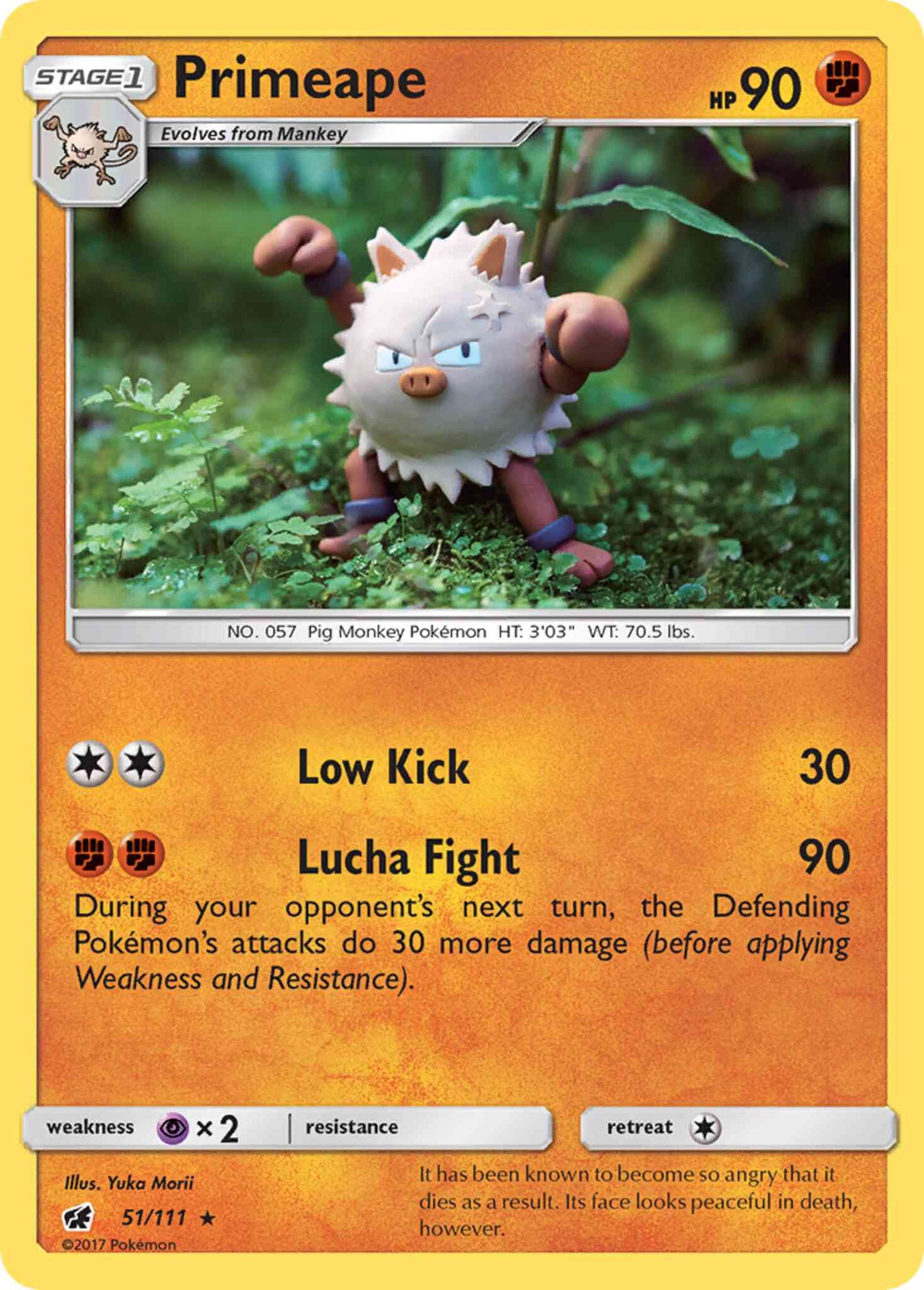 Primeape - 51/111 - Rare [sm4-51] [Non-Holo]
