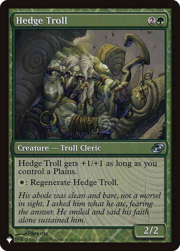 Hedge Troll [PLC-151] [The List] [Non-Foil]