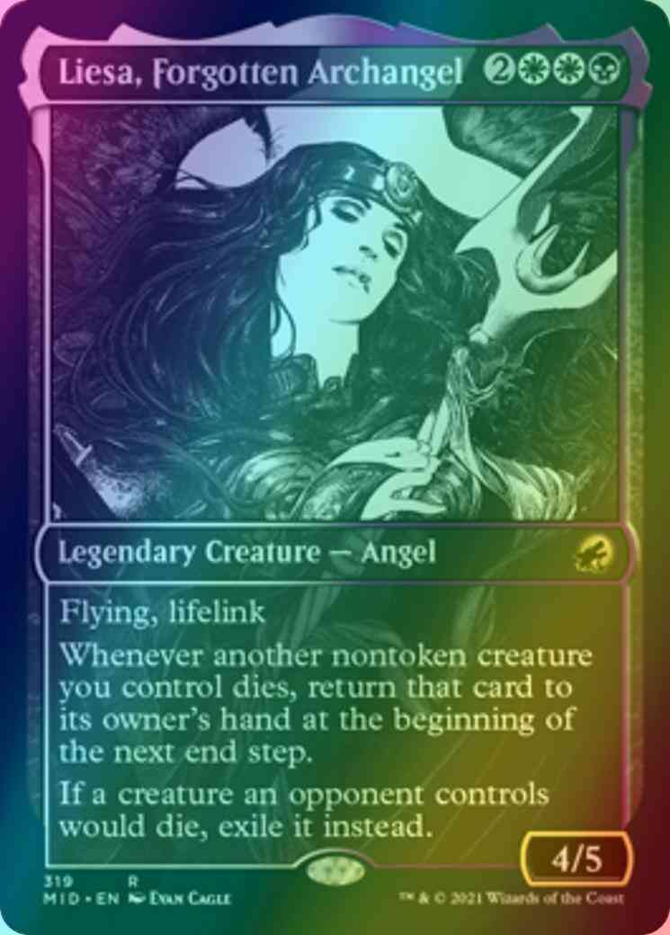 Liesa, Forgotten Archangel [319] [Eternal Night Showcase] [Innistrad: Midnight Hunt] [Foil]
