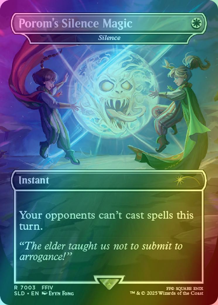 Porom's Silence Magic - Silence [7003] [Borderless] [FINAL FANTASY: Grimoire] [Secret Lair Drop] [Foil]