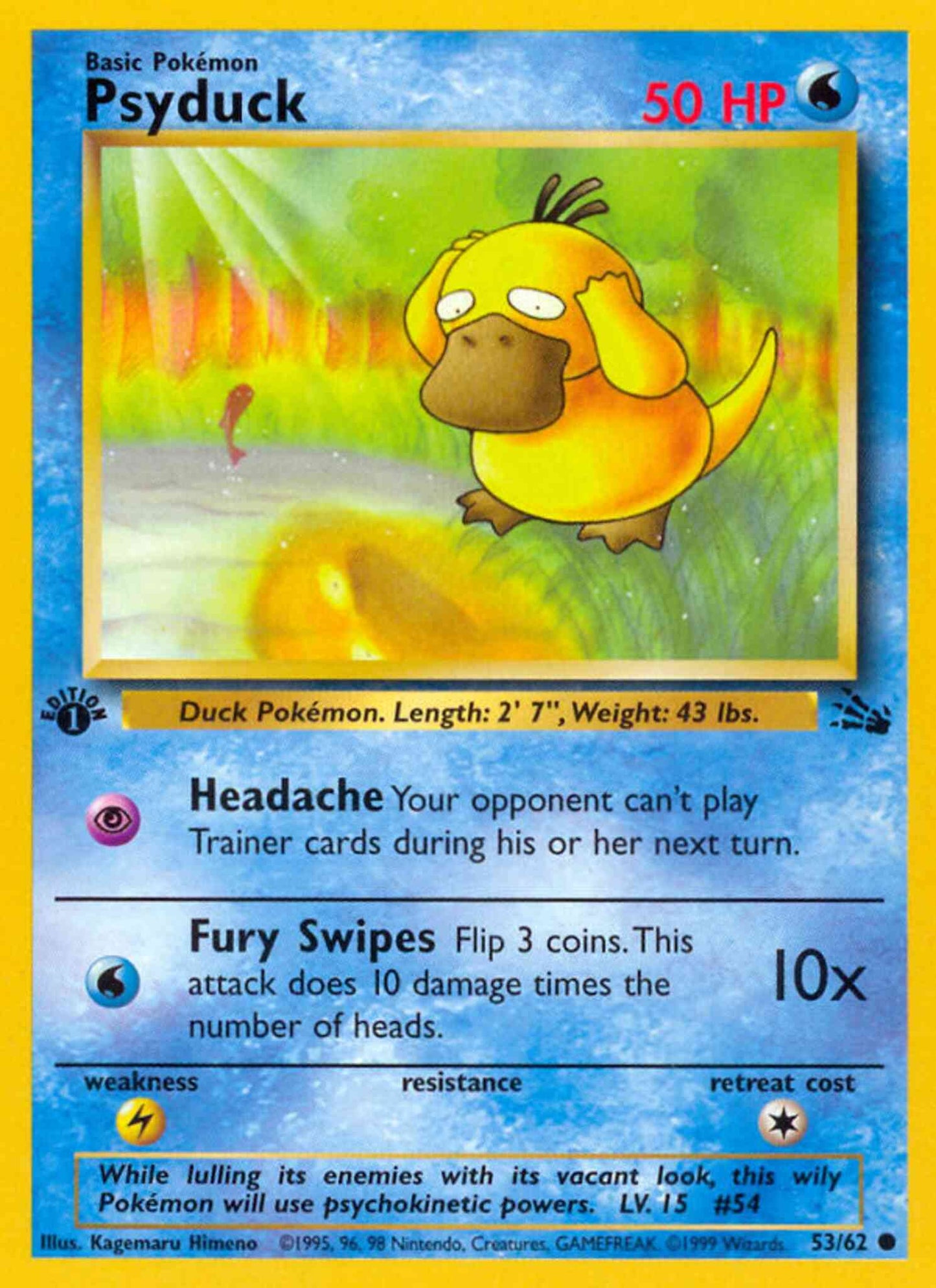 Psyduck - 53/62 - Common - 1st Edition [base3-53] [Non-Holo]