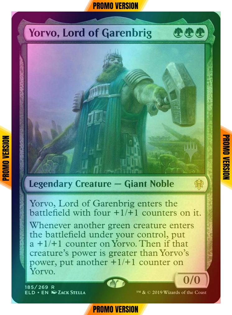 Yorvo, Lord of Garenbrig [185p] [Promo Pack] [Throne of Eldraine Promos] [Foil]
