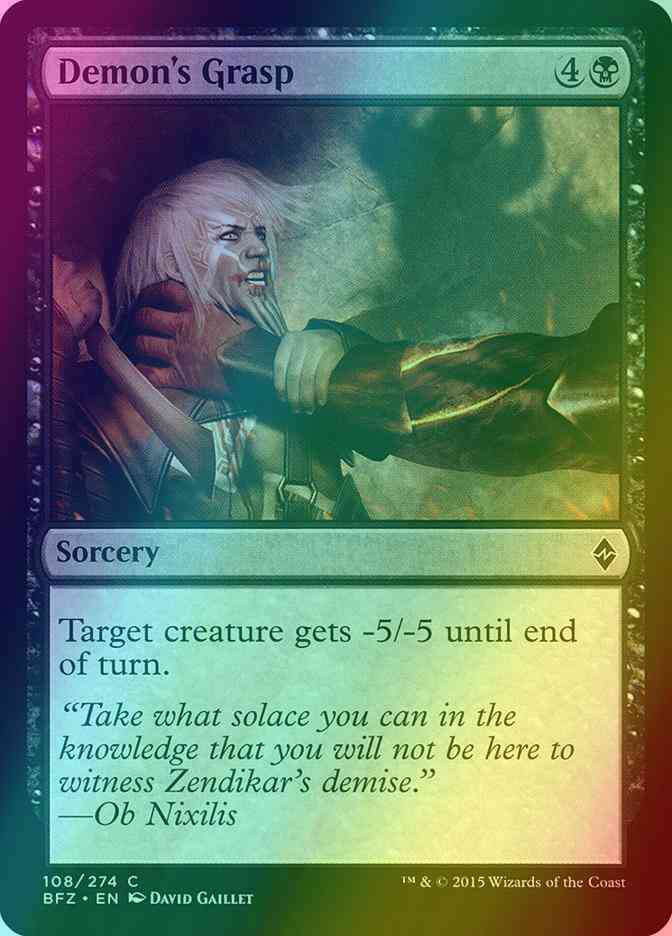 Demon's Grasp [108] [Battle for Zendikar] [Foil]