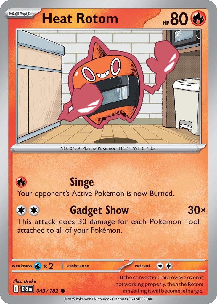 Heat Rotom - 043/182 - Common [sv10-043] [Non-Holo]