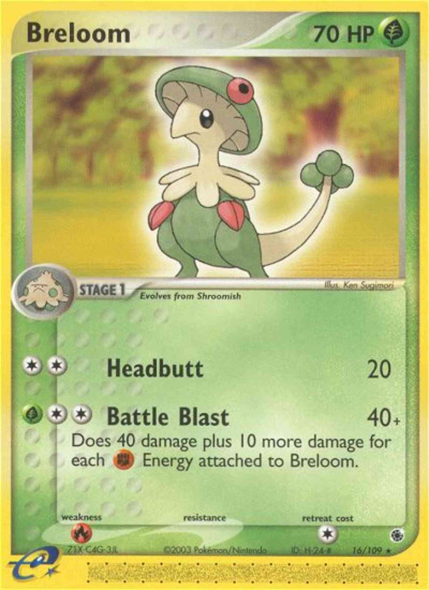 Breloom - 16/109 - Rare [ex1-16] [Non-Holo]