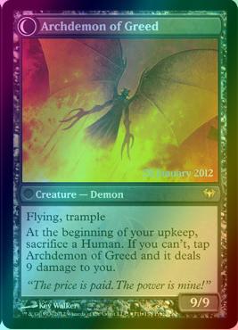 Ravenous Demon // Archdemon of Greed  [71] [Dark Ascension Promos] [Foil]