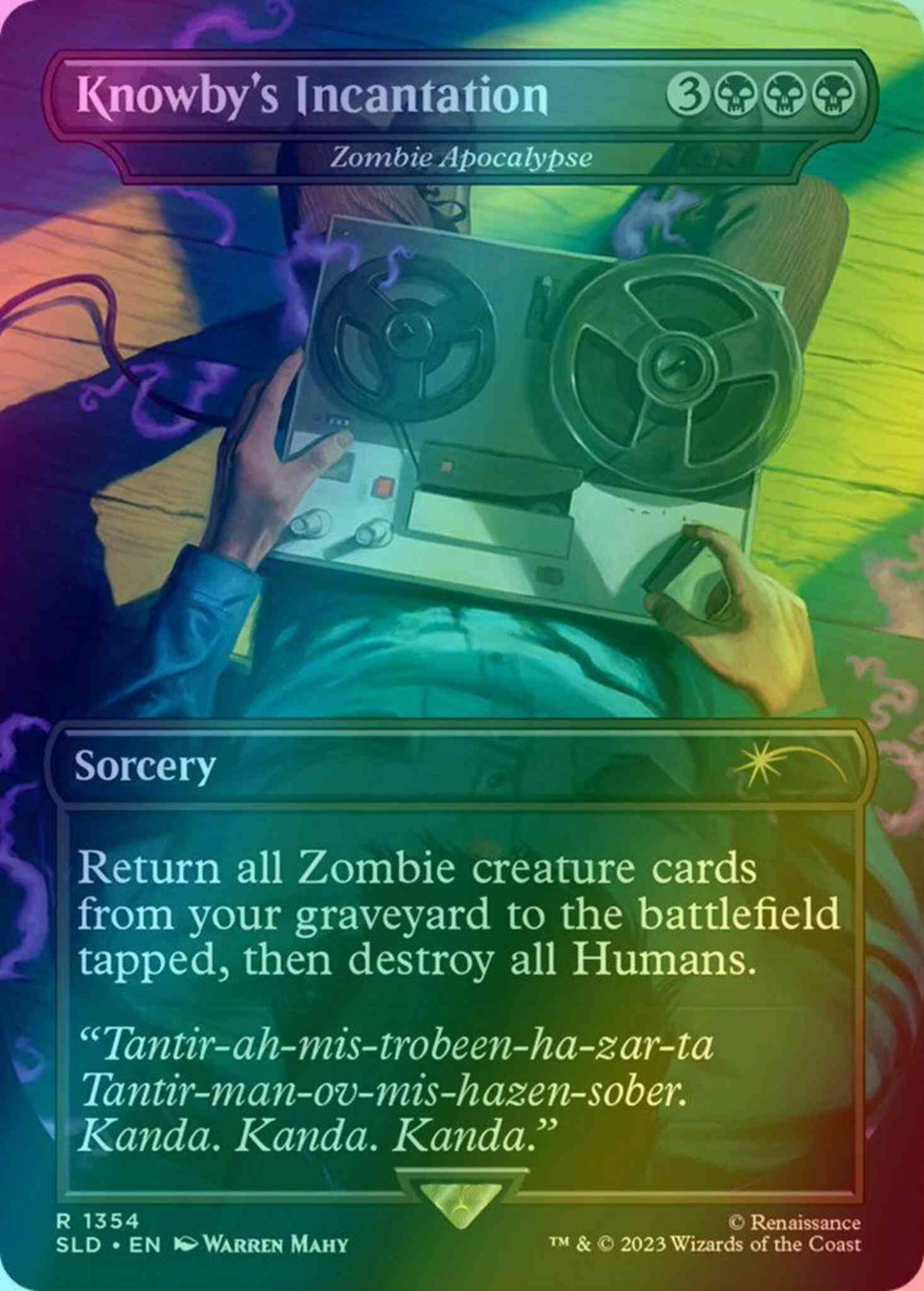 Knowby's Incantation - Zombie Apocalypse [1354] [Borderless] [Evil Dead] [Secret Lair Drop] [Foil]
