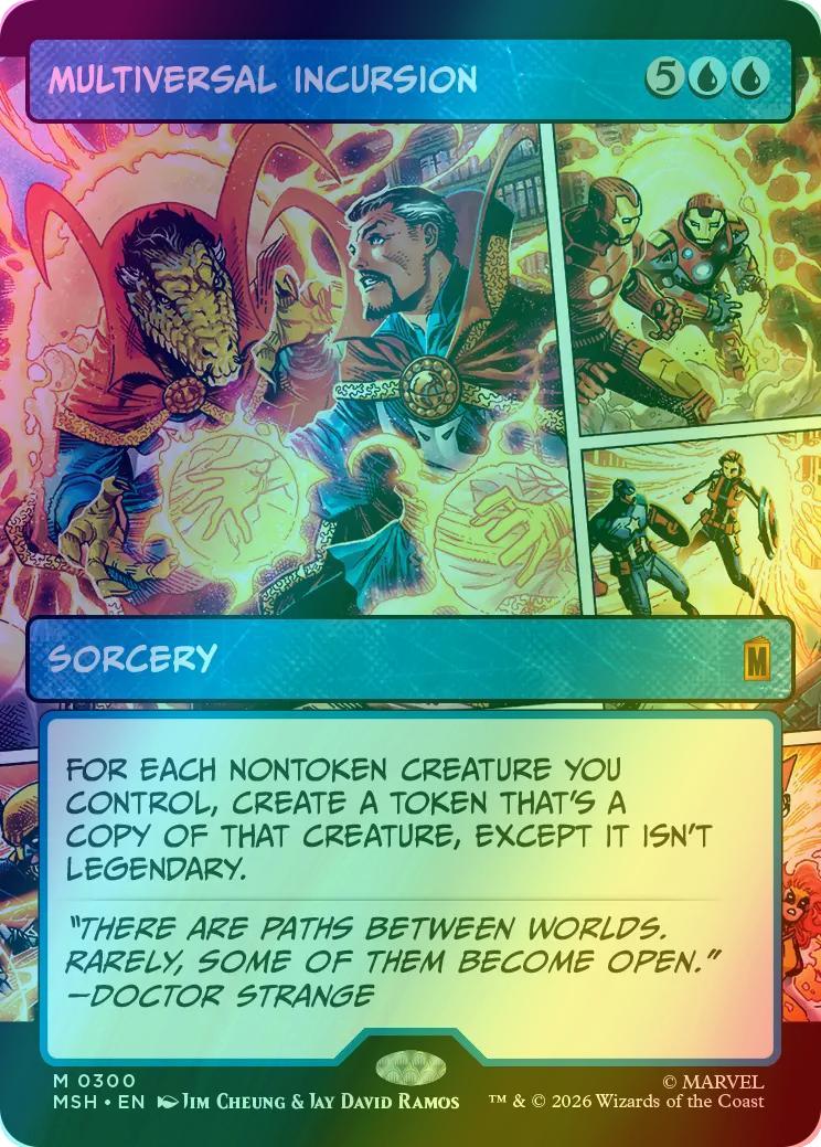 Multiversal Incursion [300] [Panel Showcase] [Marvel Super Heroes] [Foil]
