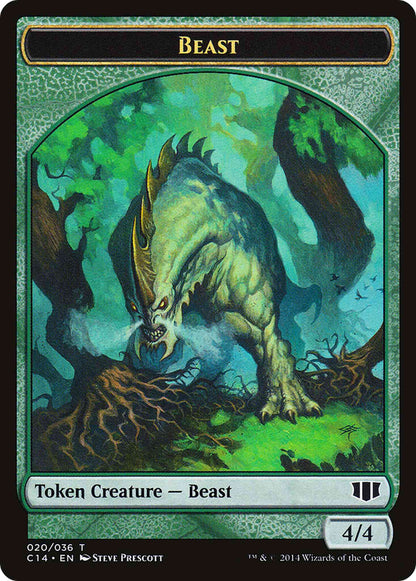 Beast Token (20) // Elf Druid Token (23) [Commander 2014 Tokens] [Non-Foil]