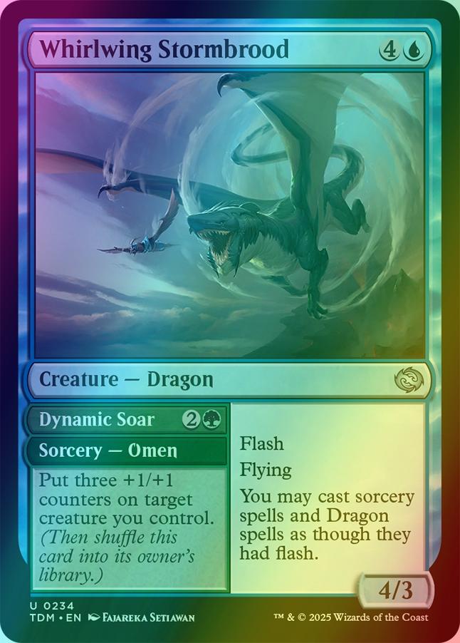 Whirlwing Stormbrood // Dynamic Soar [234] [Tarkir: Dragonstorm] [Foil]