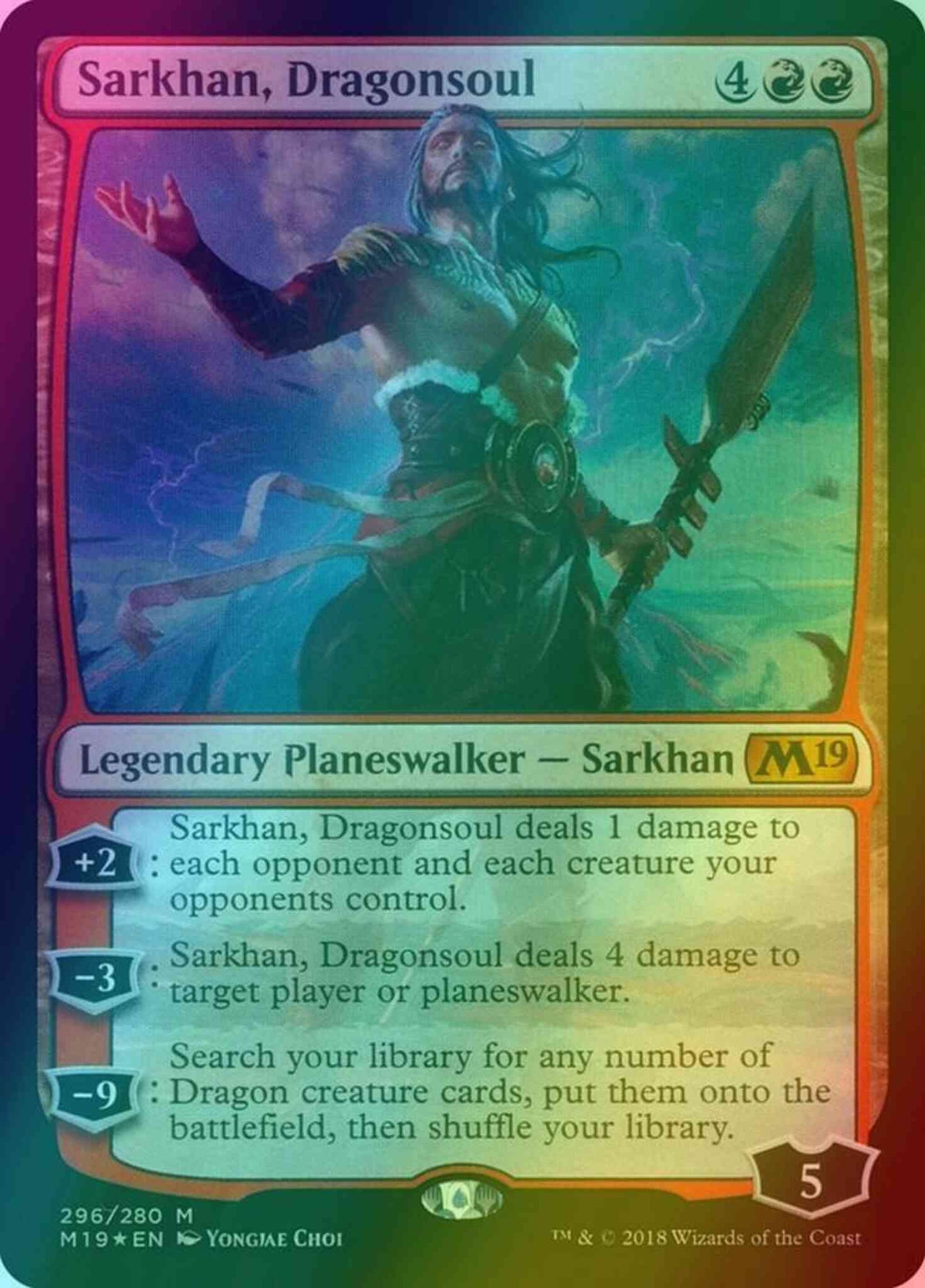 Sarkhan, Dragonsoul - Foil [296] [Planeswalker Deck Exclusive] [Core Set 2019] [Foil]