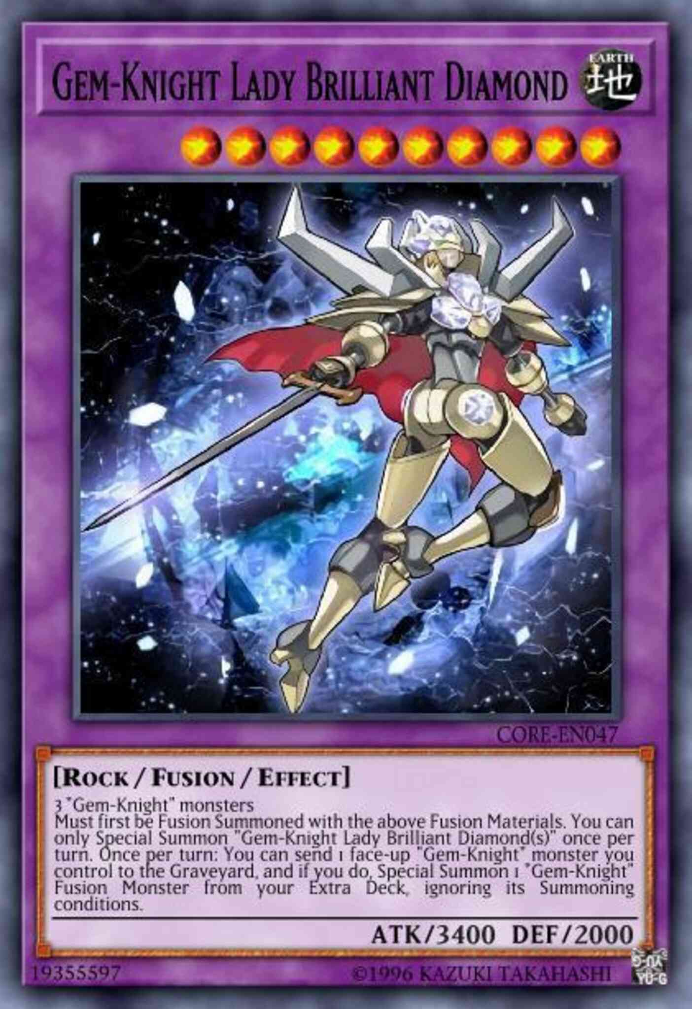 Gem-Knight Lady Brilliant Diamond - CORE-EN047 - Ultra Rare - Unlimited